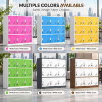 Armoires de rangement pour usine, armoires à sacs à dos scolaires en acier durable, vestiaires de gym à 12 portes, casiers en acier colorés