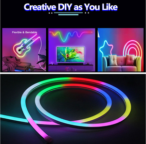 Barra de luz LED de neón flexible de silicona, ecológica, inteligente, digital, para decoración DIY, kit/set de luces. - Product Image 2