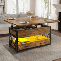 Table basse LED moderne de haute qualité, Tables basses élévatrices pour salon