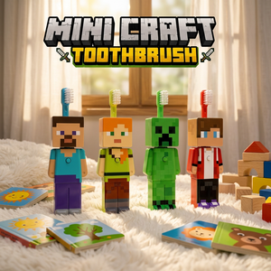 Cepillo de Dientes con Diseño de Minecraft, Figura de Personaje Pixelado, Juguete Coleccionable para Niños, Decoración para Baño - Product Image 6