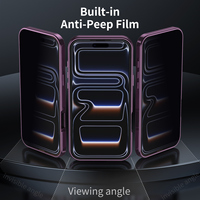 Coque de téléphone antichoc à protection intégrale 360° avec chargement magnétique sans fil pour iPhone 17 18, film en verre trempé anti-espion et cadre d'objectif en alliage