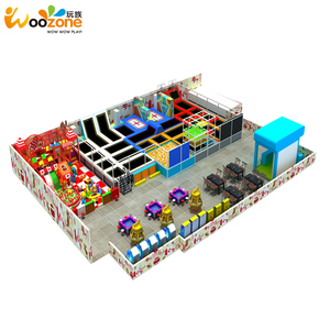 Parque de Trampolines Comercial Profesional para Interiores con Toboganes de PVC Estilo Ninja Warrior para Gimnasio y Fitness - Product Image 5