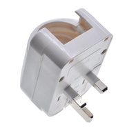 Adaptateur de prise électrique de voyage de type E/F Schuko européen, type G britannique, 250V, fusible 13A, fonction de verrouillage à vis, ST-6, homologation UKCA BS