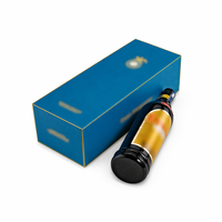 Boîte cadeau personnalisée OEM à fermeture magnétique pour bouteille unique, avec doublure en éponge, pour vin rouge, whisky, spiritueux de luxe, logo de marque privée