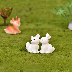 Mini figurines d'animaux en résine mignonnes, décorations de paysage miniatures, canard, dauphin, chat, renard, breloques, ornements de bureau, accessoires de bricolage - Product Image 4