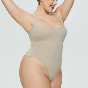 JOGOGO Ingrosso Personalizzabile Body da Donna Monocolore Senza Cuciture Slim con Controllo Pancia e Spalline Sottili - Product Image 5