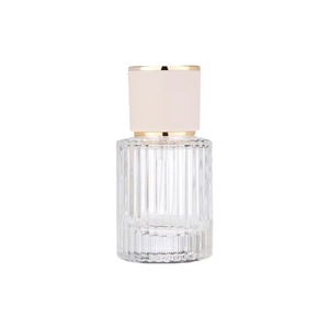 Makeup Shopkeeper Perfume Decanter <b>Bottle</b> 30ml 50ml Glass <b>Spray</b> Portable Travel <b>Empty</b> Sample <b>Bottle</b> Vertical Striped White Cap - Product Image 5