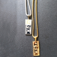 Pendentif en acier inoxydable or, billet riche d'un Million de Dollars Us, collier pour hommes, collier Hip Hop, signe Dollar