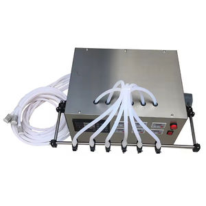 Mekanik içecekler için şarap, parfüm şişelenmiş su uçucu yağ Quantitativ 6-Head yarı otomatik sıvı dolum makinesi - Product Image 5