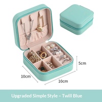 Boîte à bijoux portable minimaliste transfrontalière, organiseur de bijoux en cuir format voyage, mini étui de rangement pour bracelets et boucles d'oreilles
