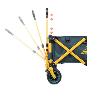 Folding <strong>Wagon</strong> Cart With Wheels Easy Pull Fold <strong>Beach</strong> Cart Large Capacity Collapsible Heavy Duty Push Pull Utility Cart <strong>Wagon</strong> - Product Image 3