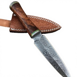 มีด AR KNIVES INDUSTRY ทำมือจากเหล็กกล้าคาร์บอนสูง เหล็กดามัสกัส มีดอเนกประสงค์สำหรับตั้งแคมป์ ด้ามเหล็กเกรดอุตสาหกรรม - Product Image 2
