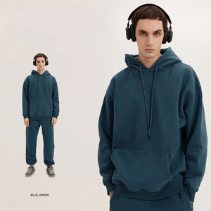 Conjunto de Sudadera con Capucha y Pantalones Deportivos Unisex Transpirables de Algodón Grueso de la Mejor Calidad BE2622, con Logotipo Personalizado Bordado e Impresión Digital - Product Image 4