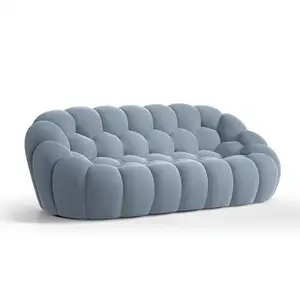 Sofá de tecido moderno para sala de estar, sofá de salão, sofá com bolhas, divã, sofá para casa, sofá Wohnzimmer, mobília de casa