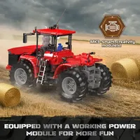 Untuk MK17082 1300 PCS Kit Bangunan Traktor RC Plastik ABS Model Kendaraan Pertanian Bermotor untuk Usia 0-3T Hadiah Uniseks