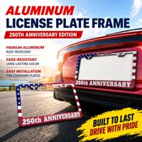 FENGYUNJIA Cadre de plaque d'immatriculation en alliage d'aluminium durable de norme américaine pour accessoires extérieurs automobiles Modèle MG-42