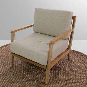 Fauteuil de salon Sukha, fabriqué en teck de qualité supérieure, combine confort extérieur et élégance. Idéal pour les maisons, les villas et les hôtels. - Product Image 2