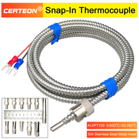 WRNT-03-1 K/J Type Bayonet Thermocouple SS Hose Probe Injection Molding Mold Temperature Control Sensor