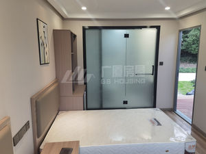 Chambre d'hôtel de luxe personnalisée préfabriquée à toit rétractable Conteneur à plat préfabriqué design Chambres d'hôtel préfabriquées - Product Image 5