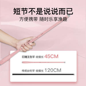 คันเบ็ดตกปลา Jlouwang 2 เมตร แอคชั่นปานกลาง พร้อมไกด์ SIC สำหรับน้ำจืด แบบพกพาขนาดเล็ก เหมาะสำหรับเด็กและผู้เริ่มต้น - Product Image 3