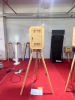 Photomaton de mariage en bois + support triangulaire pliable pour événements intérieurs et extérieurs