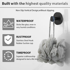 Gancho Adhesivo de Acero Inoxidable sin Perforaciones, Kit de Ducha Adhesivo sin Costuras, Gancho Metálico <span class=keywords><strong>para</strong></span> Baño - Product Image 4
