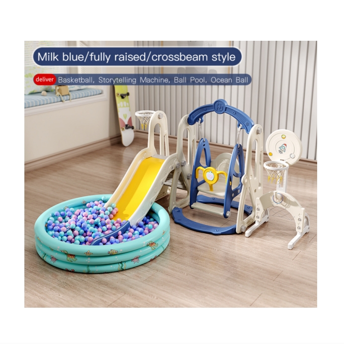 Inflatable Slide Ball Pit With Slide And Swing Indoor Playground
