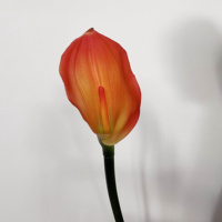 GOG1067 Fleurs artificielles modernes en latex de haute qualité, faites à la main, lys calla à tige longue, toucher réel, pour la maison, Thanksgiving, Pâques