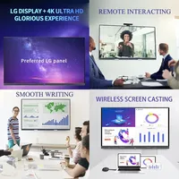 Système Android de tableau blanc intelligent interactif numérique de 86 pouces avec support réglable