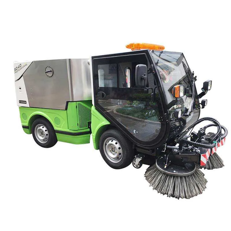 Four Wheel Steering Road Sweeper Cleaning Machine Road Sweeper Brushes For Sale