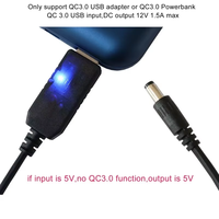 QC3.0 USB vers 3.5/4.4/5.5mm 12V 1.5A convertisseur élévateur câble d'alimentation pour routeur WiFi haut-parleur caméra lampe à LED ventilateur