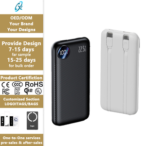 สินค้าขายส่งยอดนิยมปี 2026 พาวเวอร์แบงค์บางเฉียบ ความจุ 20000mAh สายในตัว 2 เส้น รองรับ PD 22.5W ชาร์จเร็ว พกพาสะดว<span class=keywords><strong>ก</strong></span> สำหรับใช้งาน<span class=keywords><strong>ก</strong></span>ลางแจ้ง - Product Image 1