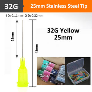 Puntas de Dispensación de Pegamento de 1 Pulgada (25 mm), Aguja de Dispensación de Adhesivo, Aguja Industrial Desechable, Boquilla LUER LOCK, Calibre 14G-34G - Product Image 5