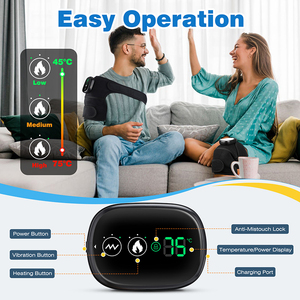 Knie Massager Elleboog Schouder Wrap <span class=keywords><strong>Brace</strong></span> Verwarming Gewricht Wrap Elleboog Massage Riem Elektrische Trillingen Knie Massageapparaat Met Warmte - Product Image 5