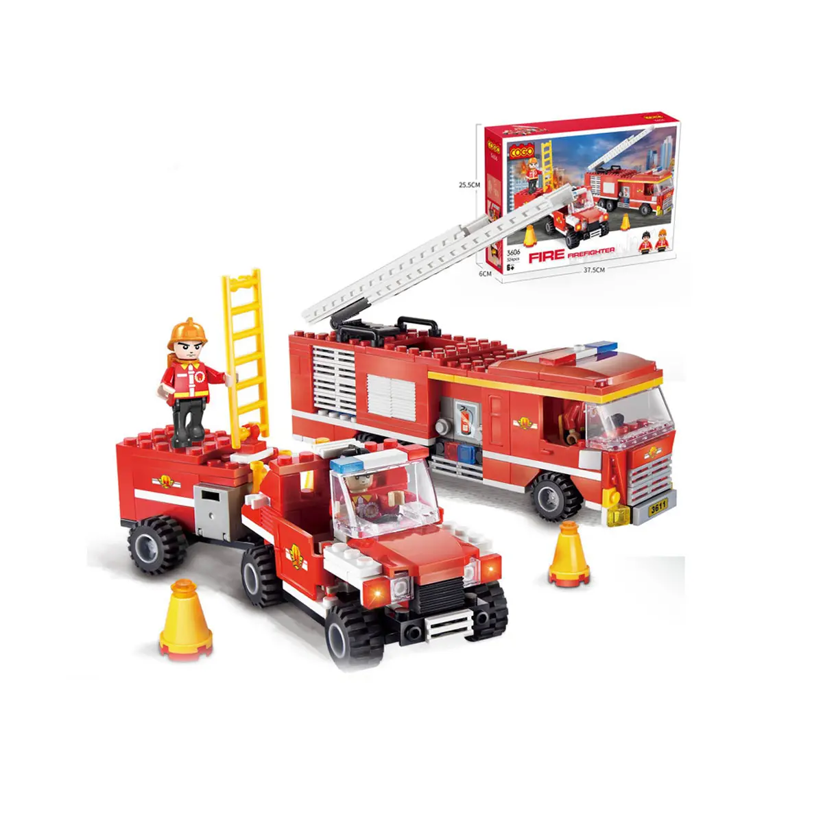 Educational Toys Fire Police Series Small Particle Assembled Building Blocks DIY Building Block for boys model Gift