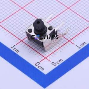 TC-1102NT-C Tactile Switch Bent Lead Through Hole,6x6mm Switch Single Pole Single Throw Round Button 2.6N Right Angle Insert - Product Image 1