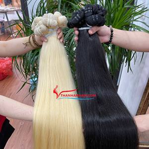 Extensions de cheveux en tissage de qualité supérieure 12A, 100% cheveux vierges, cuticules alignées, stock important, couleur claire - Product Image 6