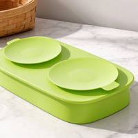 Bol à repas rectangulaire en silicone pour bébé, boîte à lunch portable avec ventouse et assiette compartimentée, compatible micro-ondes, vaisselle de voyage pour enfants