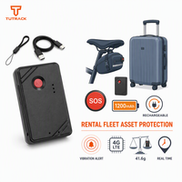 Bouton SOS de Protection des Actifs de Flotte de Location, Batterie Rechargeable 1200mAh, Traceur GPS Sans Fil pour Vélo, Sac, Valise