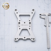 Support de montage en aluminium usiné CNC de haute précision sur mesure, finition anodisée argentée
