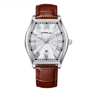 Reloj de cuero informal para hombre, esfera clásica con números romanos, multifunción, luminoso, de cuarzo, resistente al agua 3ATM - Product Image 6