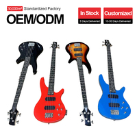 OEM Professional Customization Four-string Electric Bass Guitar Excellent Feel Popular Stringed Instrument Maple Electric Bass