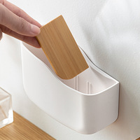 Boîte de rangement murale GREENSIDE améliorée pour télécommandes de téléviseur et de téléphone portable avec compartiments à cloisons