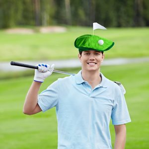MADESHINE Divertido Sombrero de Boina Verde de Golfista con Bandera, Novedoso Accesorio Temático de Golf para Fiestas y Disfraces, Artículo de Gran Venta - Product Image 5