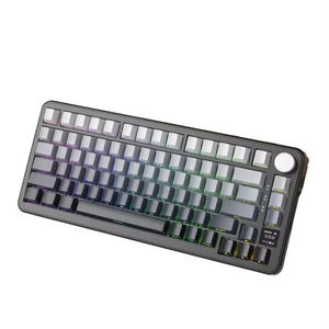 X85PRO RGB Backlight Gaming Mechanical <b>Keyboard</b> Gasket Structure with Hot Swap Alloy Knob English Display Screen - Product Image 6