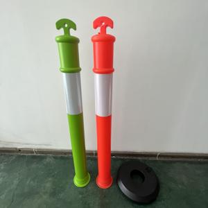 115CM rojo blanco agua arena llena Base tráfico carretera advertencia <span class=keywords><strong>Post</strong></span> PE delineador <span class=keywords><strong>Post</strong></span> T Top seguridad bolardo reflectante - Product Image 6