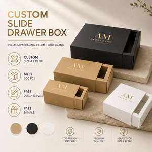 Boîte à bijoux rigide personnalisée avec fenêtre transparente, emballage cadeau en carton pour collier et bague, emballage cadeau écologique - Product Image 1