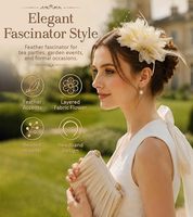 Serre-têtes et chapeaux fascinateurs pour femmes, avec plumes, perles, voiles et perruques, accessoires et décorations pour le thé, le Derby, les mariages et les courses.
