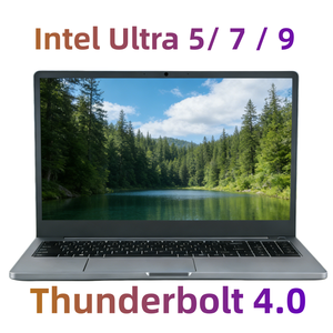 โรงงานผลิตใหม่ ขายส่ง แล็ปท็อป AI โลหะ ขนาด 15.6 นิ้ว <span class=keywords><strong>ค</strong></span>วามละเอียด 1920*1080 ใช้ Intel Ultra 5 7 9 รุ่น 225H 255H 285H แรม DDR5 รองรับ WIFI 6 Thunderbolt - Product Image 1
