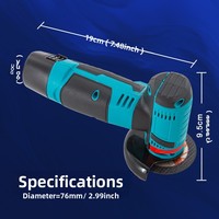 12V Mini 3 pouces 75mm ménage tenu dans la main multifonctionnel électrique découpeuse brossée meuleuse d'angle meuleuse de polissage pour le bricolage